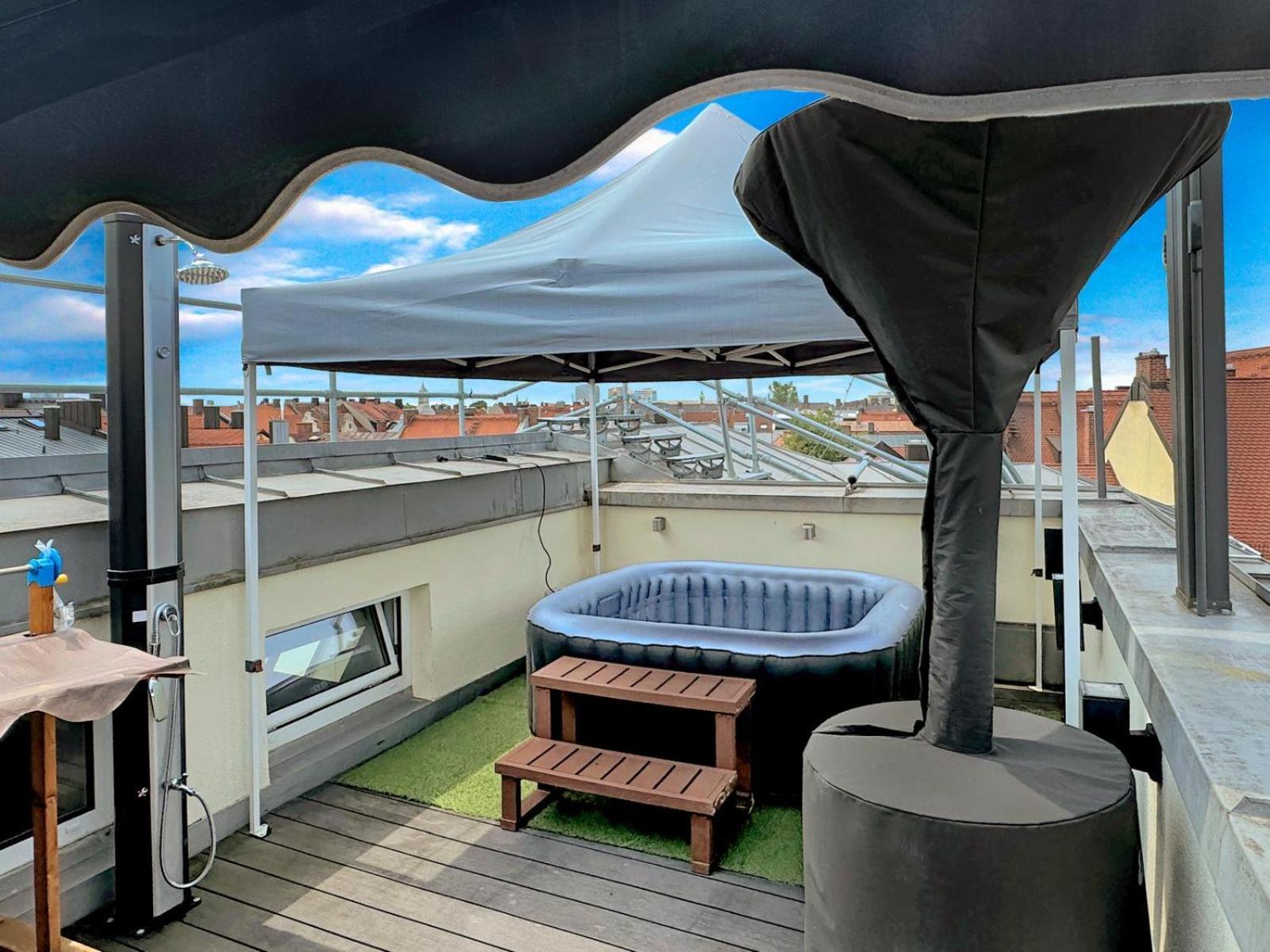 מינכן 6 Zimmer Maisonette-Penthouse Pool Dachterrasse Luxus מראה חיצוני תמונה