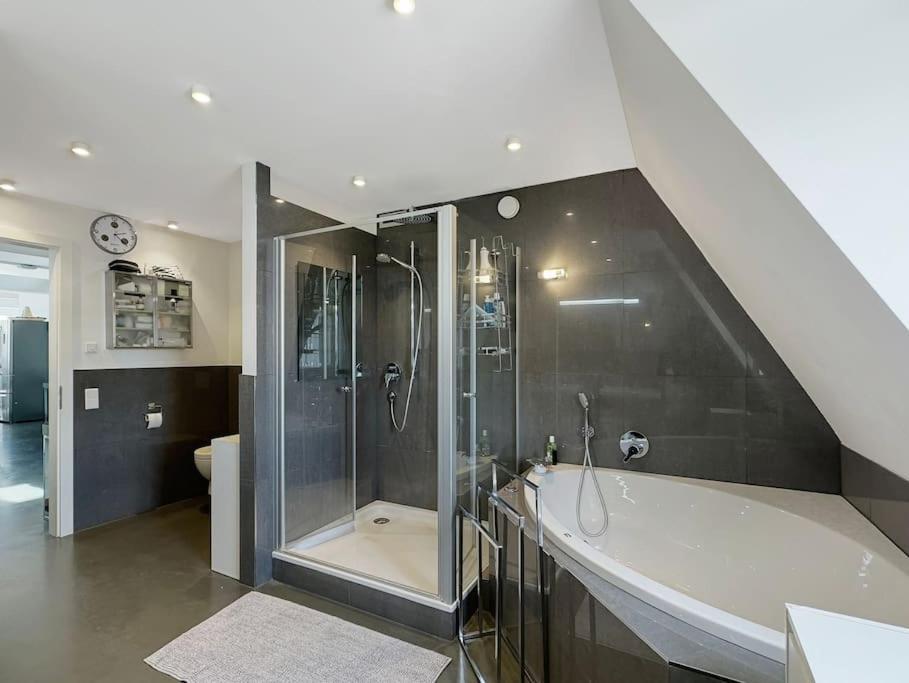 מינכן 6 Zimmer Maisonette-Penthouse Pool Dachterrasse Luxus מראה חיצוני תמונה